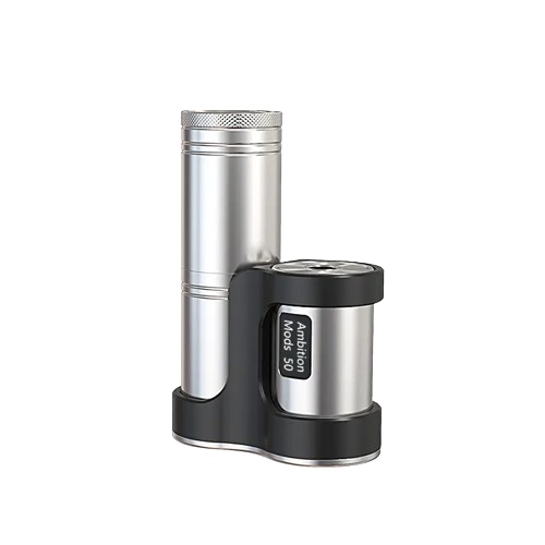 converter box mod Authentic Ambition Mods Converter SBS Side-by-Side Box Mod - Black +  Silver, 1~50W, TC 200~600'F / 100~315'C, 1 x 18350 / 18650 main image 1