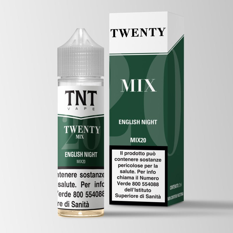 Twenty Mix ENGLISH NIGHT - TNT Vape 20 ml. (20+40) Distillato Puro