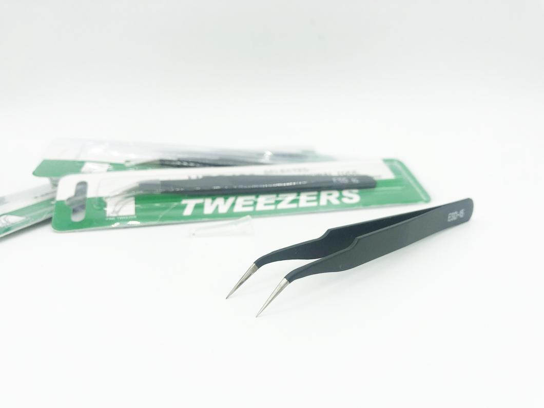 Pinzette CURVE a punta - professionali acciaio Tweezers ESD-15